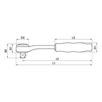 1/4 Inch Ratchet with Turntable Switching | 72 Teeth | Chrome Plated | Compact Design | @Each of 1 | by Wurth
