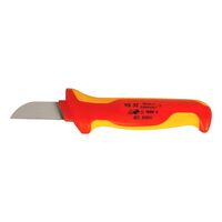 Cable Knife VDE | Stable Fixed Blade | Ergonomic Handle | Insulated Safety | @Each of 1 | by Wurth