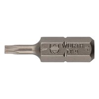 C 6.3 TX9 Bit with Borehole | Robust Steel Construction | 1/4 Inch Hex Drive | by Wurth