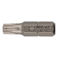 C 6.3 TX27 Bit with Borehole | Durable Steel | 1/4 Inch Hex Drive | by Wurth