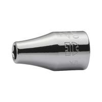 1/4 Inch Socket Wrench Insert | Chrome-Plated | Short Design | Hexagon Tip | by Wurth