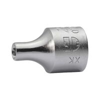 3/8 Socket Wrench Insert for External TX Screws | E10 Tip Size | Short Geometry | Chrome Plated | by Wurth