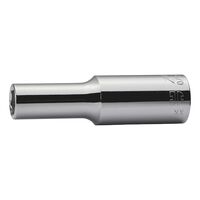 1/2 Inch Socket Wrench Insert Metric | Chrome-Plated | Hexagon Tip | Durable Design | by Wurth