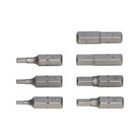 Hexagon Socket Bit Assortment | 7 Durable Bits | Compact Storage | by Wurth