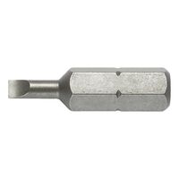 C 6.3 Slotted Bit (1/4 inch) | 25 mm Length | Robust Material | Fits Standard Mounts | by Wurth