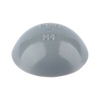 Plastic Cover Cap with Sealing Lip for Pan Head Screw | RoHS-Compliant | Traffic Grey | @Pack of 50 | by Wurth