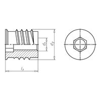 Type SKD Coupling Sleeve | Hexagon Socket & Flange | M12 | by Wurth