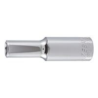 1/2 Inch Socket Wrench | Hexagonal with Ball-Securing Groove | Chrome Plated | by Wurth