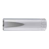 1/2 Inch Socket Wrench | Hexagonal with Ball-Securing Groove | Chrome Plated | by Wurth