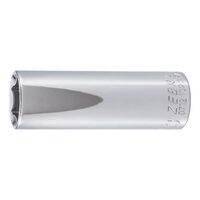 1/2 Inch Socket Wrench | Hex Drive with Ball-Securing Groove | Chrome Plated | by Wurth