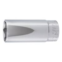 1/2 Inch Socket Wrench | Hexagonal with Ball-Securing Groove | Chrome Plated | by Wurth