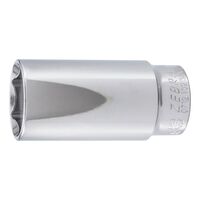 1/2 Inch Socket Wrench | Hex Drive with Ball-Securing Groove | Chrome Plated | by Wurth