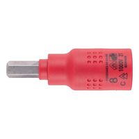 VDE 3/8 Inch Socket Wrench | Insulated for Live Electrical Work | Chrome-Vanadium Steel | by Wurth