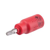 VDE 3/8 inch TX Socket Wrench | Insulated for Live Parts | TX30 Tip Size | Chrome-Vanadium Steel | @1 PCS | by Wurth