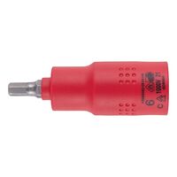 VDE 1/2 Inch Insulated Socket Wrench | 1,000 V AC Rated | Chrome-Vanadium Steel | by Wurth