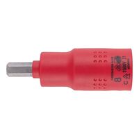 VDE 1/2 Inch Insulated Socket Wrench | 1,000 V AC & 1,500 V DC | Chrome-Vanadium Steel | by Wurth