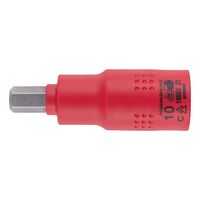 VDE 1/2 Inch Insulated Socket Wrench | 1,000 V AC & 1,500 V DC Rated | Chrome-Vanadium Steel | by Wurth