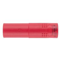 VDE 3/8 Inch Socket Wrench | Insulated for Live Electrical Work | Chrome-Vanadium Steel | 13mm | by Wurth