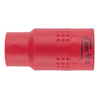 VDE 1/2 Inch Insulated Socket Wrench | Safe for Live Electrical Work | Chrome-Vanadium Steel | Compact Design | @PCS by Wurth