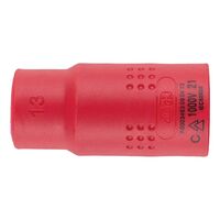 VDE 1/2 Inch Insulated Socket Wrench | Safe for Live Electrical Work | Chrome-Vanadium Steel | Compact Design | @PCS by Wurth