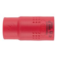 VDE 1/2 Inch Insulated Socket Wrench | Safe for Live Electrical Work | Chrome-Vanadium Steel | by Wurth