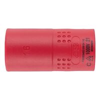 VDE 1/2 Inch Insulated Socket Wrench | Safe for 1,000V AC | Chrome-Vanadium Steel | Compact Design | @PCS by Wurth