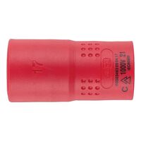 VDE 1/2 Inch Insulated Socket Wrench | Safe for 1,000V AC | Chrome-Vanadium Steel | Short Design | @PCS by Wurth