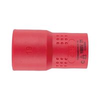 VDE 1/2 Inch Insulated Socket Wrench | Safe for Live Electrical Work | Chrome-Vanadium Steel | Short Design | @PCS by Wurth