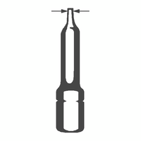 C 6.3 Slotted Bit (1/4 inch) | 25 mm Length | Robust Material | Fits Standard Mounts | by Wurth
