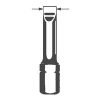 C 6.3 Slotted Bit (1/4 inch) | 25 mm Length | Robust Material | Fits Standard Mounts | by Wurth