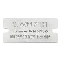 Heavy Duty Scraper Blade | Double-Sided with Two 60 Cutting Edges | Carbon Steel | @Pack of 10 | by Wurth