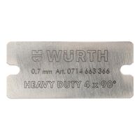 Heavy Duty Scraper Blade | Four 90° Cutting Edges | Carbon Steel | @Pack of 10 | by Wurth
