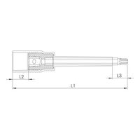 VDE 3/8 inch TX Socket Wrench | Insulated for Live Parts | Chrome-Vanadium Steel | by Wurth