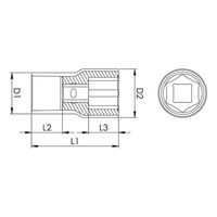 VDE 1/2 Inch Insulated Socket Wrench | Safe for Live Electrical Work | Chrome-Vanadium Steel | Short Design | @PCS by Wurth