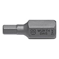 Metric Hexagon Socket Bit | 10 mm Drive | 7 mm Tip Size | Durable Material | by Wurth