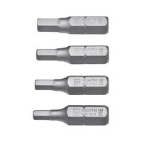 Hexagon Socket Bit Assortment | 4 Imperial Sizes | Durable Construction | by Wurth