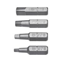 Square Bit Assortment 4 pcs | Sizes 1, 2, 3, 4 | Secure Fitting Design | by Wurth