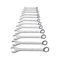 Inch Combination Wrench Set | 12 Pieces | Bi-Hex POWERDRIV Drive | Chrome Plated | by Wurth