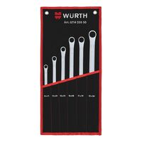 Metric Double Box End Wrench Set | Extra Long Design | Chrome-Vanadium Steel | 6 Pieces | by Wurth