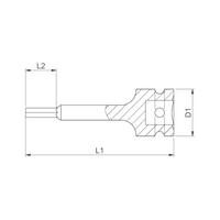 1/2-Inch Impact Socket Wrench Insert | Hexagon Socket | Forged Steel | Burnished Finish | by Wurth