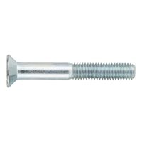 Countersunk screw with hexagon socket, galvanised ISO 10642, steel 10.9, zinc-plated, blue passivated (A2K)