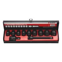 1/2 Inch Impact Socket Wrench Set | Short Design | 11 Pieces | Hexagon | by Wurth