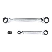 Metric Ratcheting Double Box End Wrench Set | 72 Teeth Mechanism | POWERDRIV Drive | Chrome-Plated | @Pack of 3 | by Wurth
