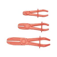 Hose Pinch Off Pliers Set | 3-Piece Locking Design | Fibreglass Reinforced Plastic | Red Color | by Wurth