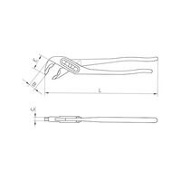 Water Pump Pliers DIN ISO 8976 | 7x Adjustable Joint | Non-Slip Handle | Inductively Hardened Teeth | by Wurth