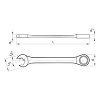 Metric Ratchet Combination Wrench | Double-End Ratchet Function | Chrome Plated Finish | 11mm | by Wurth