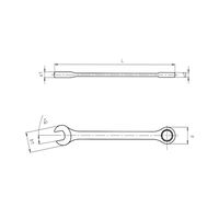 Inch Ratchet Combination Wrench | POWERDRIV® Drive | 72 Teeth for Fast Tightening | Chrome Plated Finish | by Wurth