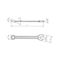 Combination Wrench Inch with POWERDRIV® | Chrome-Vanadium Steel | 15° Offset | by Wurth