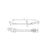 Ratchet Combination Wrench | Multi Profile for Five Screw Heads | 15° Offset & 72 Teeth | Chrome Plated | by Wurth