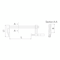 Malleable Iron Screw Clamp | Ergonomic Wooden Handle | Protective Caps | Max Clamping Width 100mm | by Wurth